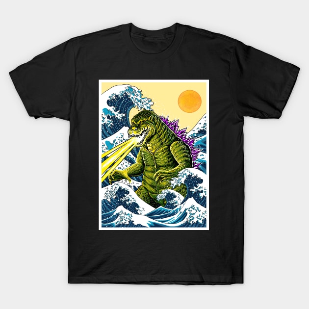 The Great Godzilla off Kanagawa T-Shirt by polkadothero